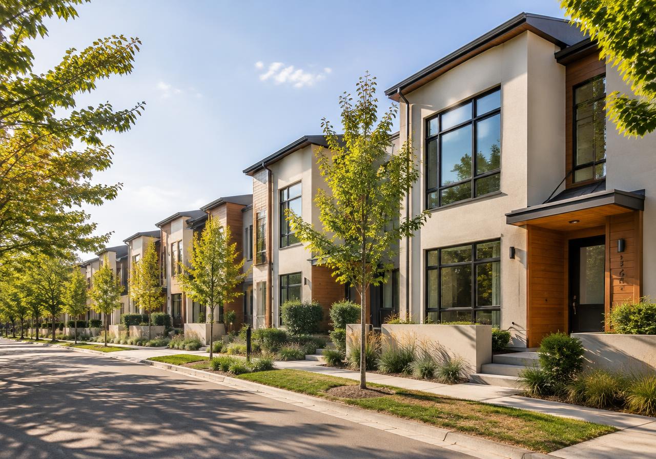 Modern townhome community